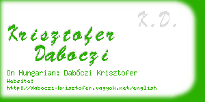 krisztofer daboczi business card
