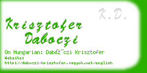 krisztofer daboczi business card